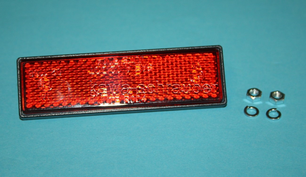 Reflektor – Rückstrahler | rechteckig | 93 x 28 mm | rot