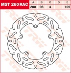 109/98/200 MST260RAC Bremsscheibe von TRW mit ABE
