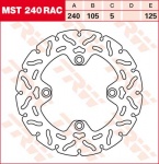 125/105/240 MST240RAC Bremsscheibe von TRW mit ABE
