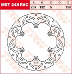 150/132/267 MST248RAC Bremsscheibe von TRW mit ABE