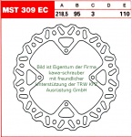 110/95/218,5 MST309EC Bremsscheibe offroad von TRW mit ABE