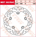 125/106/220 MST362RAC Bremsscheibe von TRW mit ABE