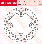136/116/240 MST338RAC Bremsscheibe von TRW mit ABE