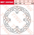 133/115/240 MST339RAC Bremsscheibe von TRW mit ABE