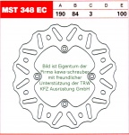100/84/190 MST348EC Bremsscheibe offroad von TRW mit ABE