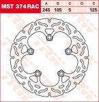 125/105/245 MST374RAC Bremsscheibe von TRW mit ABE