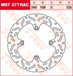 125/108/245 MST377RAC Bremsscheibe von TRW mit ABE