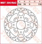 110/70/256 MST390RAC Bremsscheibe von TRW mit ABE
