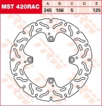 125/106/245 MST420RAC Bremsscheibe von TRW mit ABE