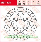 110/70/256 MST426 Bremsscheibe von TRW mit ABE