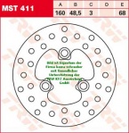 68/48,5/160 MST411 Bremsscheibe von TRW mit ABE