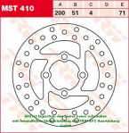 71/51/200 MST410 Bremsscheibe von TRW mit ABE