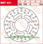 120/102/260 MST431 Bremsscheibe von TRW mit ABE
