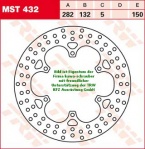 150/132/282 MST432 Bremsscheibe von TRW mit ABE