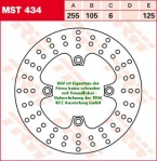 125/105/255 MST434 Bremsscheibe von TRW mit ABE