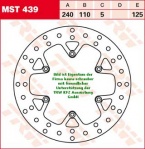 125/110/240 MST439 Bremsscheibe von TRW mit ABE