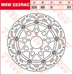 91/69/320 MSW223RAC Bremsscheibe von TRW mit ABE