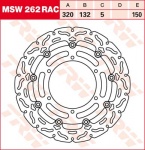 150/132/320 MSW262RAC Bremsscheibe von TRW mit ABE