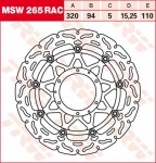 110/94/320 MSW265RAC Bremsscheibe von TRW mit ABE