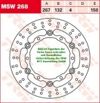 150/132/267 MSW268 Bremsscheibe von TRW mit ABE