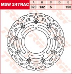 150/132/320 MSW247RAC Bremsscheibe von TRW mit ABE