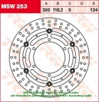 120/105,3/300 MSW253 Bremsscheibe von TRW mit ABE