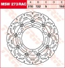 150/132/310 MSW273RAC Bremsscheibe von TRW mit ABE