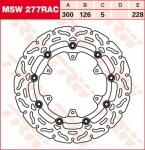 143/126/300 MSW277RAC Bremsscheibe von TRW mit ABE