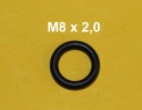 O-Ring lfest 8x2,0 M8 x 2,0
