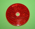Reflektor rot rund 60mm mit Mittelloch E-geprüft Reflektor rot rund 60mm mit Mittelloch E-geprüft