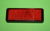 Reflektor rot rechteckig mit selbstklebender Folie 91,5 x 36 mm E-geprft