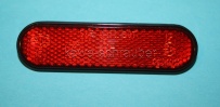 Reflektor rot halbrund 95 x 25 mm E-geprüft zum Schrauben 2 x M4 Gewinde Reflektor rot halbrund 95 x 25 mm E-geprüft zum Schrauben 2 x M4 Gewinde