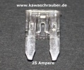 Mini Flachstecksicherung Sicherung 25A 25 Ampere Mini Flachstecksicherung Sicherung 25A 25 Ampere