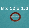 Dichtring Dichtung Kupfer massiv Dresselhaus DIN7603A 8x12x1,0 Dichtring Dichtung Kupfer massiv Dresselhaus DIN7603A 8x12x1,0