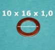 Dichtring Dichtung Kupfer massiv Dresselhaus DIN7603A 10x16x1,0 Dichtring Dichtung Kupfer massiv Dresselhaus DIN7603A 10x16x1,0