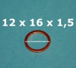 Dichtring Dichtung Kupfer massiv Dresselhaus DIN7603A 12x16x1,5 Dichtring Dichtung Kupfer massiv Dresselhaus DIN7603A 12x16x1,5
