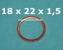 Dichtring Dichtung Kupfer massiv Dresselhaus DIN7603A 18x22x1,5 Dichtring Dichtung Kupfer massiv Dresselhaus DIN7603A 18x22x1,5