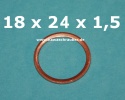 Dichtring Dichtung Kupfer massiv Dresselhaus DIN7603A 18x24x1,5 Dichtring Dichtung Kupfer massiv Dresselhaus DIN7603A 18x24x1,5