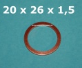 Dichtring Dichtung Kupfer massiv Dresselhaus DIN7603A 20x26x1,5 Dichtring Dichtung Kupfer massiv Dresselhaus DIN7603A 20x26x1,5