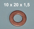 Dichtring Dichtung Kupfer massiv Dresselhaus DIN7603A 10x20x1,5 Dichtring Dichtung Kupfer massiv Dresselhaus DIN7603A 10x20x1,5
