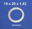 Dichtring Dichtung Aluminium Dresselhaus DIN7603 14x20